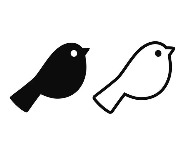 Icono simple pájaro de dibujos animados — Vector de stock