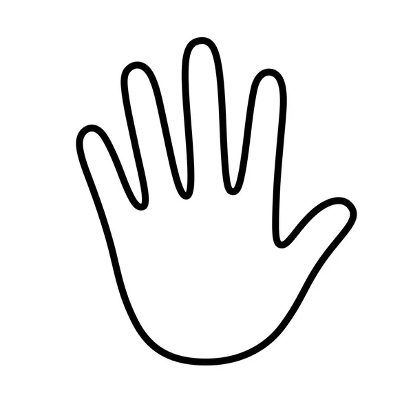 Hand palm outline — Stock Vector