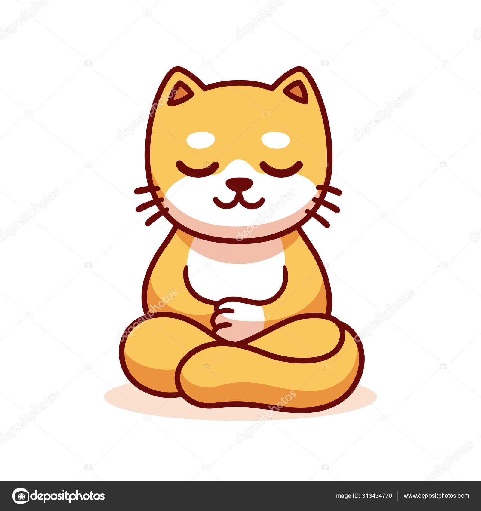 Cartoon cat meditating Stock Vector Image by ©Sudowoodo #313434770 Cartoon cat meditating Stock Vector Image by ©Sudowoodo #313434770