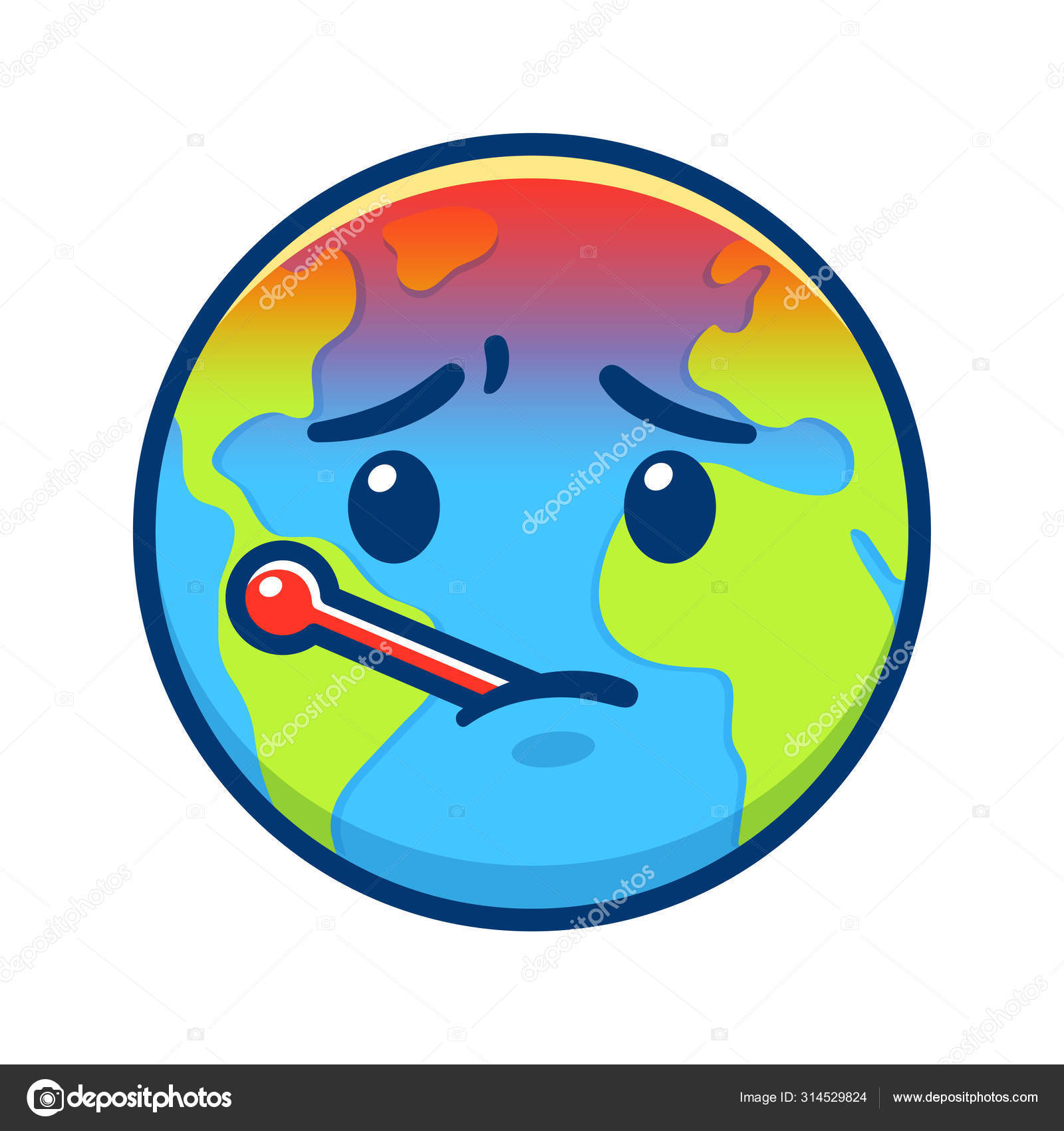 Cartoon Earth with thermometer, global warming Stock Vector Image by ©Sudowoodo #314529824 Cartoon Earth with thermometer, global warming Stock Vector Image by ©Sudowoodo #314529824