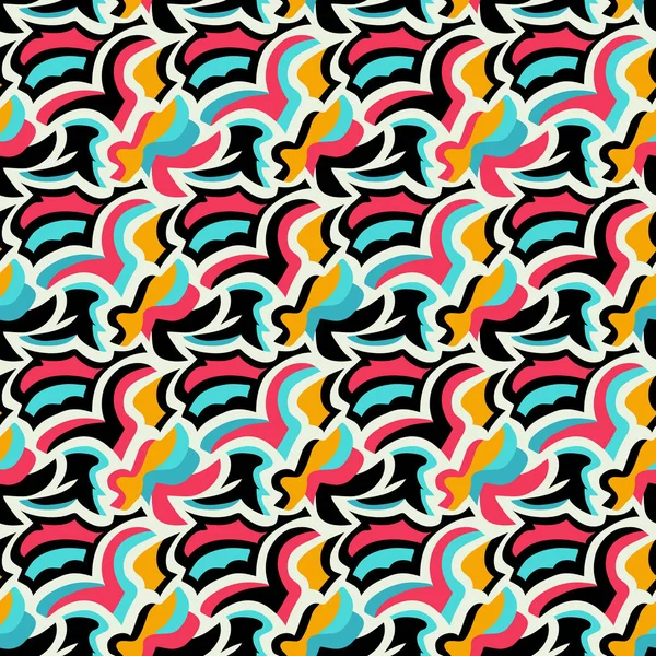 Motif Abstrait Sans Couture Coloré Dans Illustration Vectorielle Qualité Style — Image vectorielle