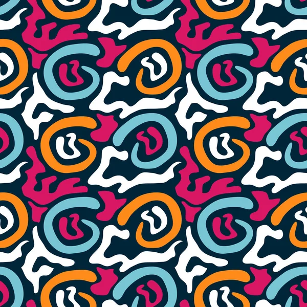 Motif Abstrait Sans Couture Coloré Dans Illustration Vectorielle Qualité Style — Image vectorielle