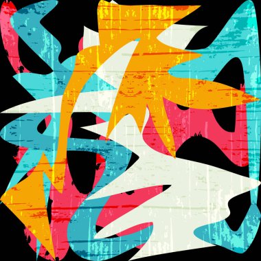 grafiti tarzı kaliteli vektör çizim tasarım için renk desen