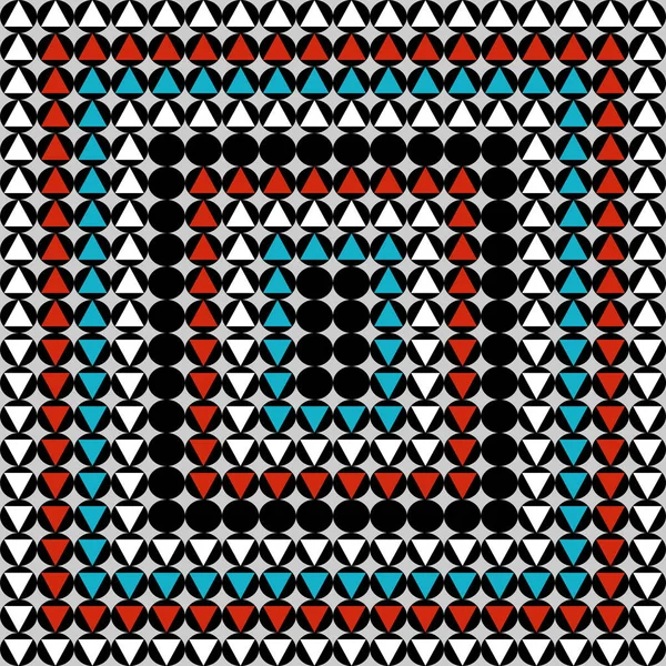 Motif Abstrait Rétro Coloré Dans Style Géométrique Couleur Classique Avec — Image vectorielle