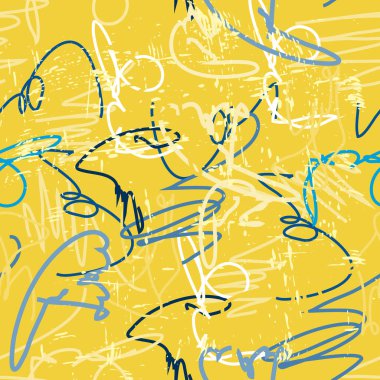 Parlak soyut geometrik seamless modeli grafiti tarzı. Kalite vektör çizim tasarımınız için