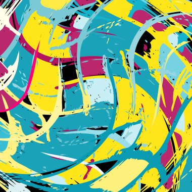 Güzel soyut nazik grafiti desen illüstrasyon