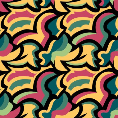 grafiti renkli soyut seamless modeli kalite illüstrasyon tasarımınız için stil