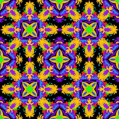 Güzel seamless modeli mandala çizim ile süsleme