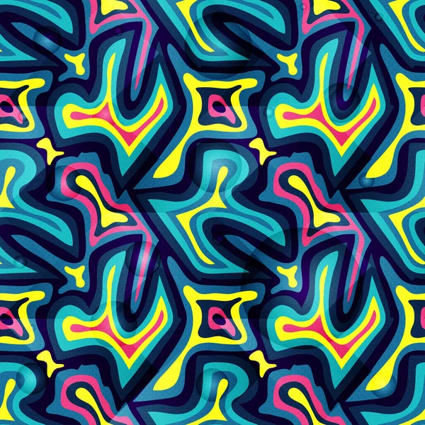 Grunge Farbiges Graffiti Nahtloses Muster — Stockfoto