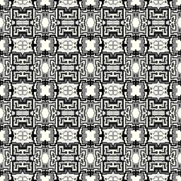 Polígonos Monocromo Geométrico Sin Costura Patrón Ilustración — Foto de Stock