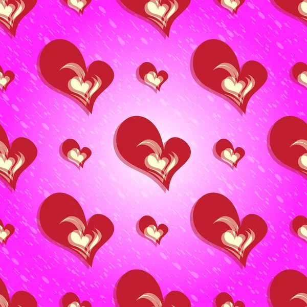 Colorful Seamless Pattern Valentine Day Red Heart Background — Stock Photo, Image