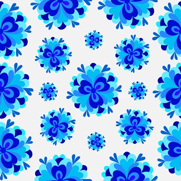 Flores Azul Patrón Ilustración — Foto de Stock