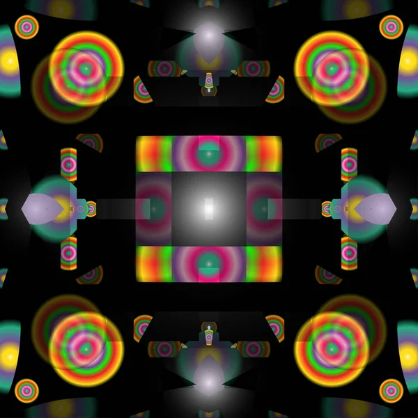 Geometriska Färg Mönster Illustration — Stockfoto