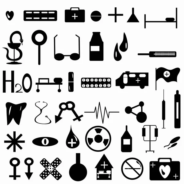 Medicine Symbols Collection Illustration — Stock Photo, Image