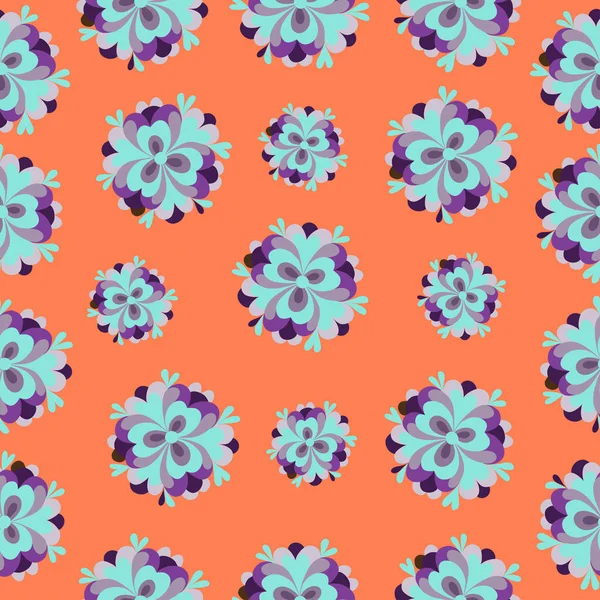 Orange Blumen Muster Abstrakte Illustration — Stockfoto