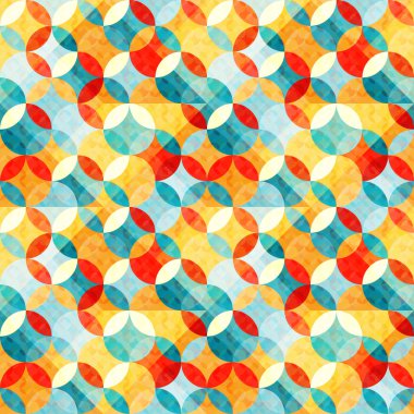 Küçük parlak soyut daire Dikişsiz desen illüstrasyon