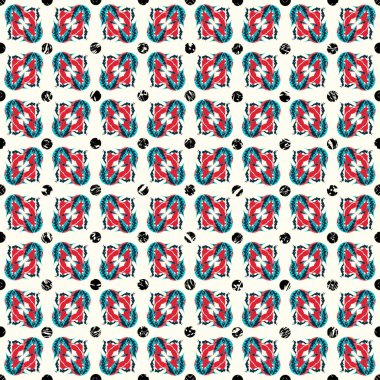 Soyut nesneleri renkli seamless modeli