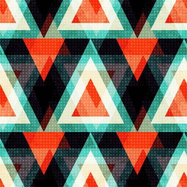 karanlık bir arka plan üzerinde renkli çokgenler. Kesintisiz geometrik desen illüstrasyon