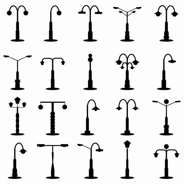 Lampioni Isolati Simboli Monocromatici Illustrazione Astratta — Foto Stock