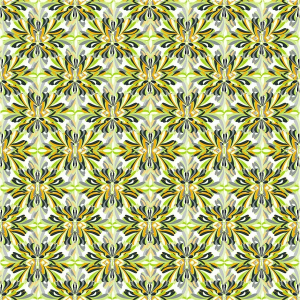 Amarelo Verde Preto Laranja Pétalas Flores Sobre Fundo Branco Ilustração — Fotografia de Stock