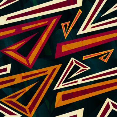 grafiti renkli çokgenler seamless modeli