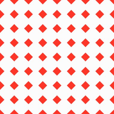 Beyaz arka plan seamless modeli üzerinde kırmızı kareler