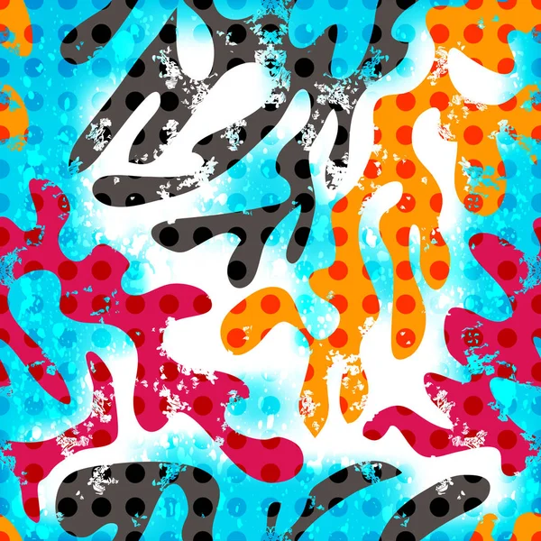 Граффити Абстрактная Бесшовная Иллюстрация Эффекта Гранжа — стоковое фото
