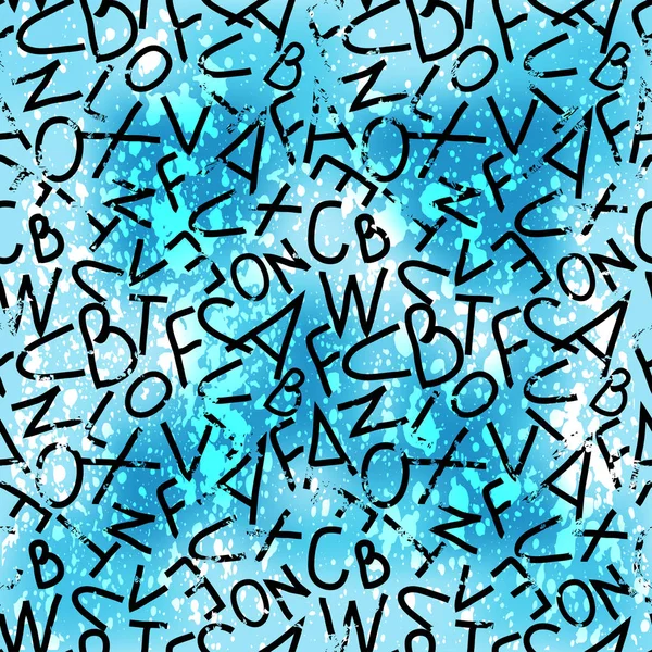 信件上的彩色的背景无缝纹理 Grunge — 图库照片
