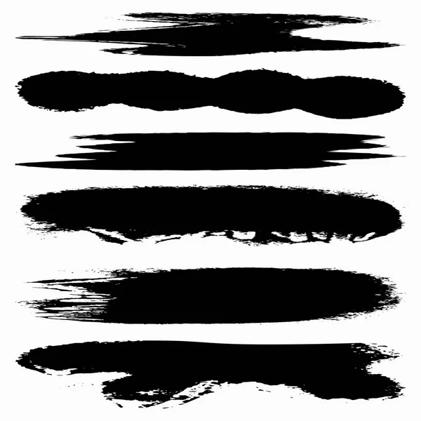 黑色涂鸦横幅 Grunge 纹理符号的集合 — 图库照片