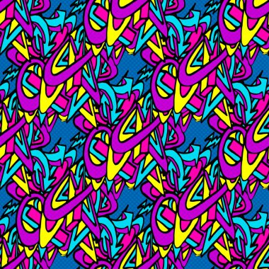 Renkli grafiti sorunsuz doku