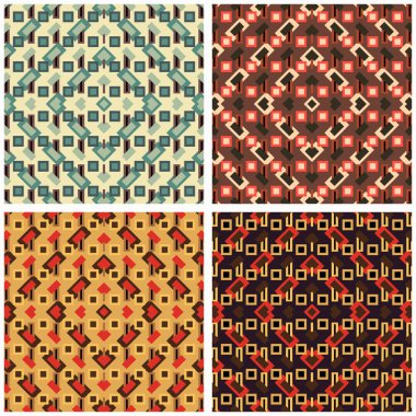 çokgenler renkli geometrik arka plan illüstrasyon güzel toplama