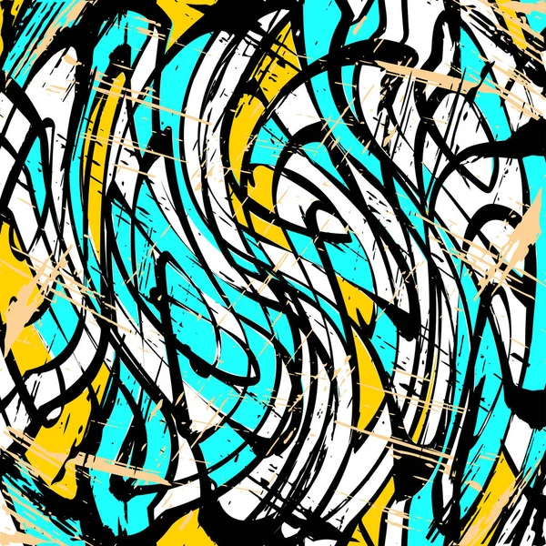 colored lines Graffiti pattern on a black background illustration