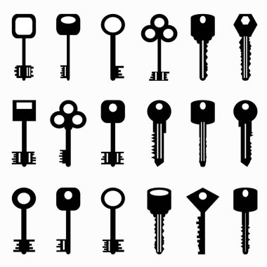 güzel tek renkli karakter tuşlarını resimde beyaz arka plan topluluğu üzerinde