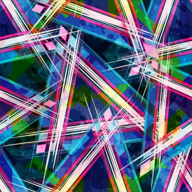 Parlak soyut geometrik seamless modeli grafiti tarzı. Kalite illüstrasyon tasarımınız için