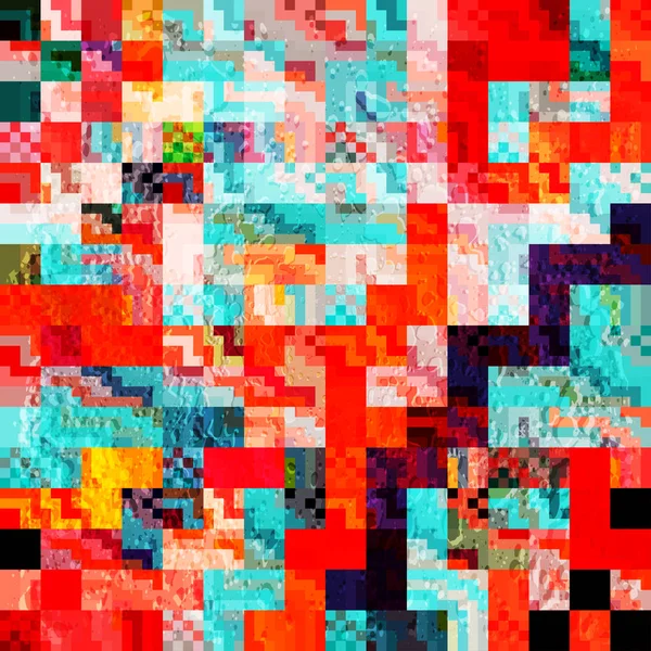Окрашенный Мелкими Пикселями Бесшовный Узор — стоковое фото