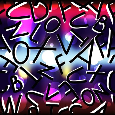 güzel renkli arka plan seamless modeli tek renkli harfler