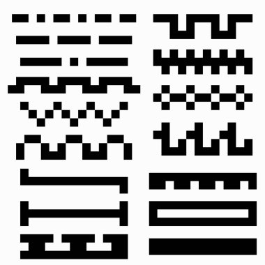 piksel tek renkli soyut semboller illüstrasyon