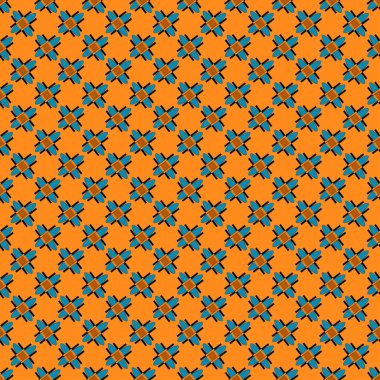 soyut turuncu bir arka plan üzerinde güzel seamless modeli nesnelerini