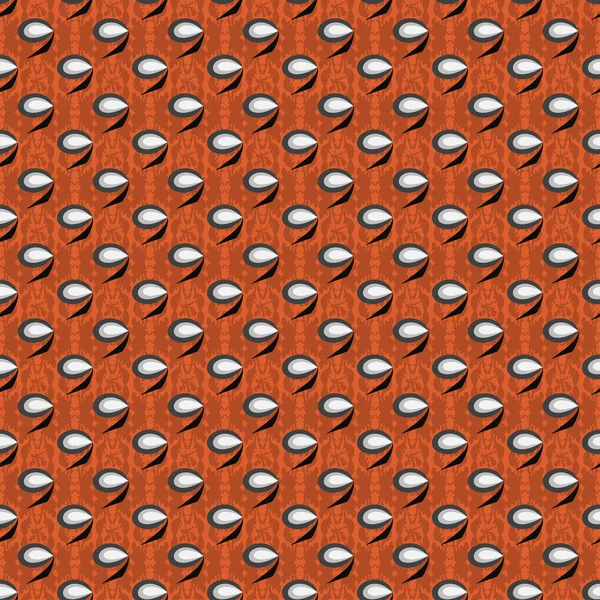 Abstracte Gekleurde Objecten Een Mooie Oranje Achtergrond Naadloze Patroon — Stockfoto