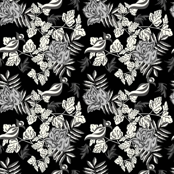 Abstraktes Monochromes Nahtloses Muster Für Ihr Design — Stockfoto