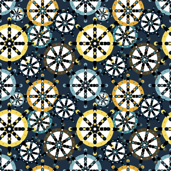 Colored Circles Big Small Geometric Seamless Pattern — Stock Photo, Image