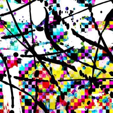 geometrik soyut renk desen grafiti tarzı. Kalite illüstrasyon tasarımınız için