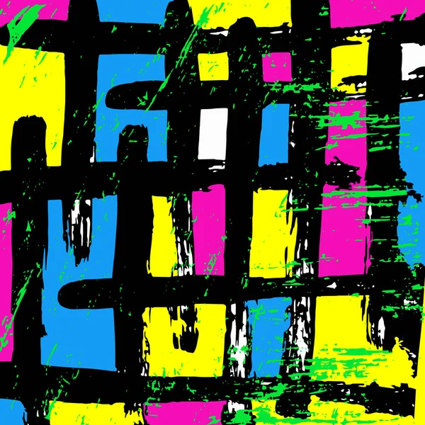 Geometrycznej Kolor Abstrakcyjny Wzór Stylu Graffiti Ilustracja Jakość Dla Projektu — Zdjęcie stockowe