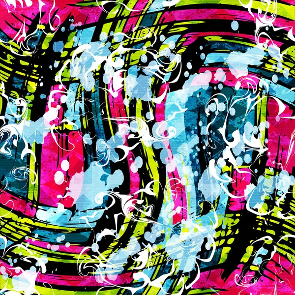 Геометрический Абстрактный Цветовой Узор Стиле Граффити Качественная Иллюстрация Вашего Дизайна — стоковое фото
