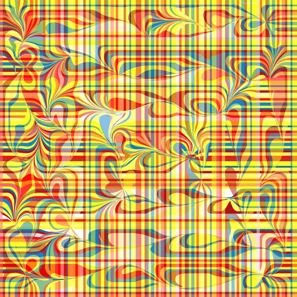 Psychedelic Hatları Dalgaları Renkli Geometrik Arka Plan Illüstrasyon — Stok fotoğraf