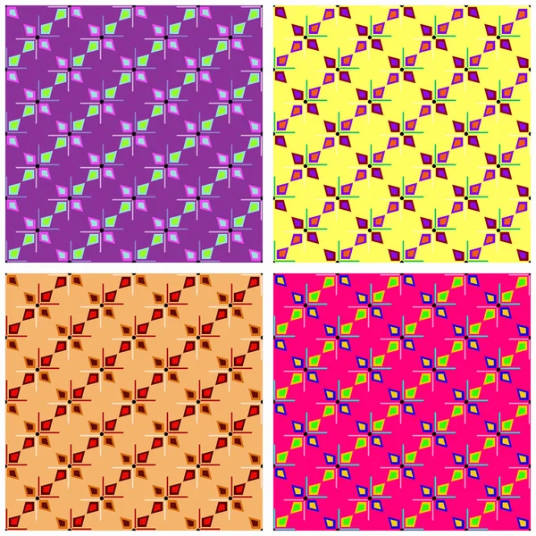 Psychedelic Seamless Pattern Collection Illustration — Stock Photo, Image