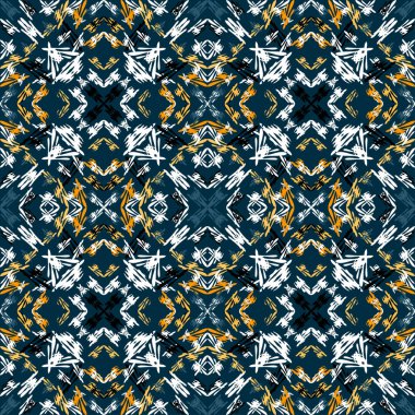 Sarı Mavi ve beyaz çizgiler üzerinde koyu arka plan illüstrasyon