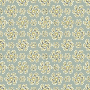 gri arka plan Dikişsiz desen illüstrasyon soyut narin çiçekler