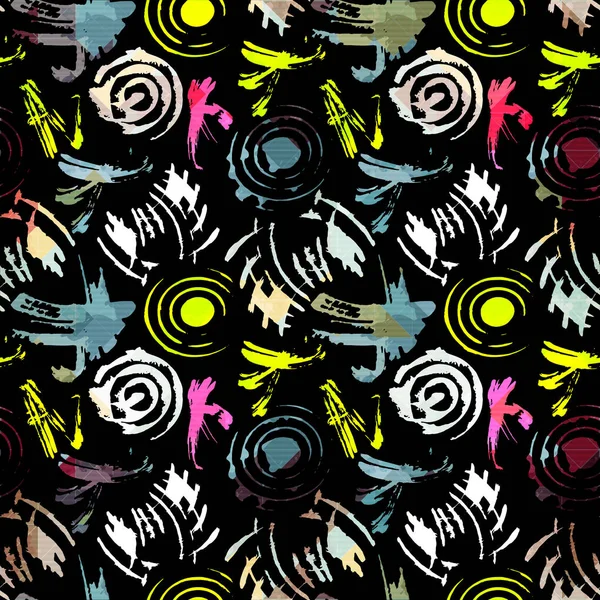 Colored abstract seamless pattern in graffiti style. Quality illustration for your design — Stock Photo, Image