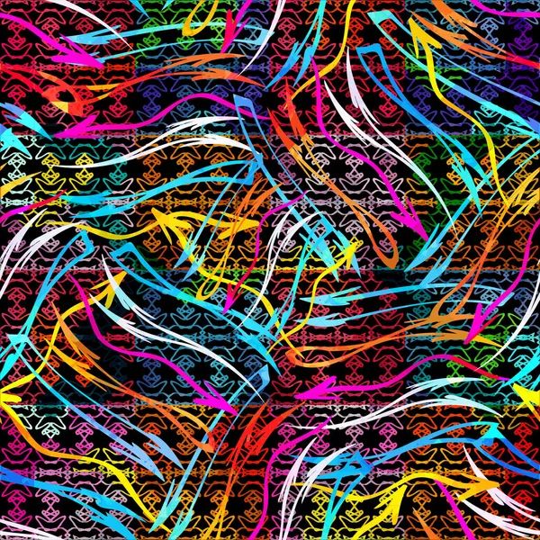 Colored abstract seamless pattern in graffiti style. Quality illustration for your design — Stock Photo, Image